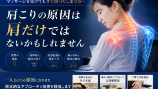 帯広・十勝で肩こり・首こりにお悩みの方へ。ラジオ波、立体動態波、手技療法を組み合わせた根本改善を紹介する整骨院のイメージ画像